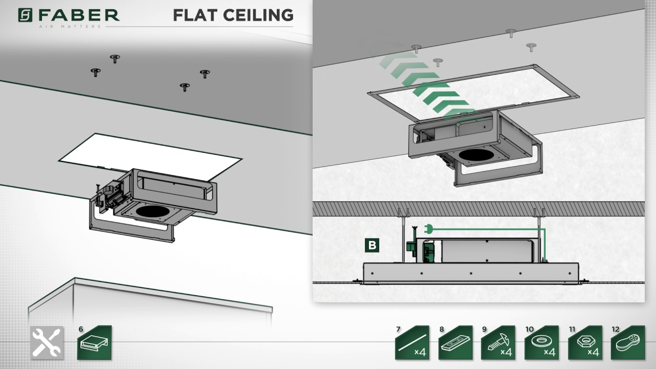 Faber Air Matters - Flat Ceiling Hood Installation