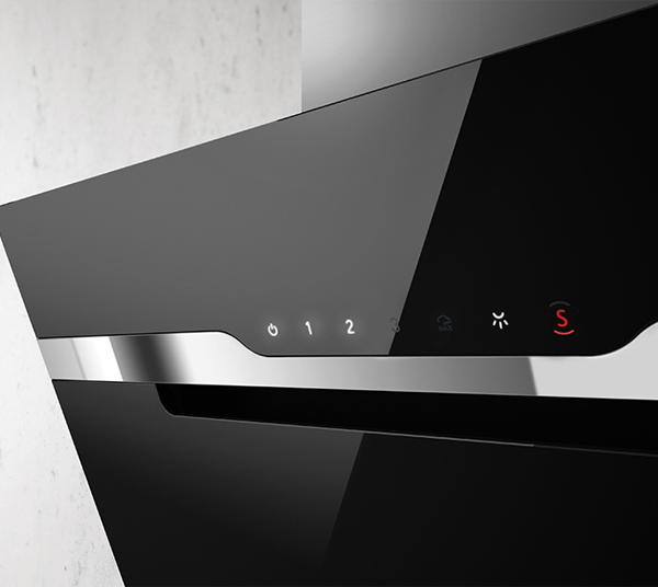 Õhupuhasti Elica MAJESTIC 60cm must klaas zoom