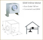 Väline õhupuhasti mootor SIRIUS SEM1 sisetingimustesse