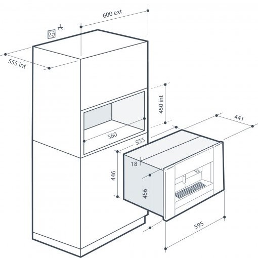 Integreeritav automaatne espressomasin De Dietrich DKD7400A