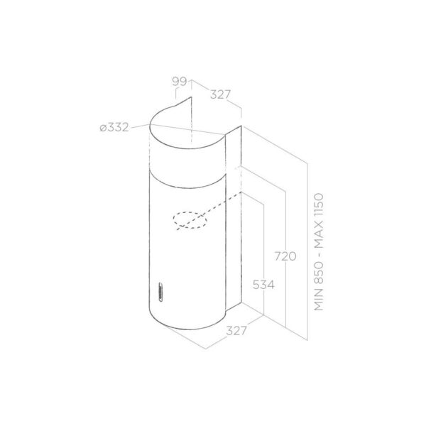 Õhupuhasti ELICA STONE IXA33 roostevaba