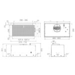 Integreeritav õhupuhasti Elica FOLD joonis