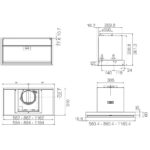 Integreeritav õhupuhasti Elica BOXIN JOONIS