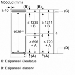 Integreeritav külmik-sügavkülmik Bosch KBN96SDD0
