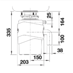 Köögihunt toidujäätmete purustaja BLANCO FWD Medium