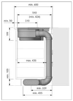 Pliidiplaat koos õhupuhastiga BORA X PURE PURA joonis