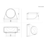 Ventilatsioonitoru lapik ümar liitmik 90° plastik AEG M2CKCF03