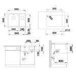 BLANCO ANDANO 340180-U roostevaba valamu JOONIS