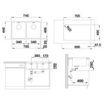 BLANCO ANDANO 340/340-U roostevaba valamu - Image 4