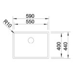 BLANCO CLARON 550-IF roostevaba valamu 521578 JOONIS