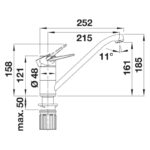 BLANCO WEGA II köögisegisti joonis