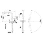 BLANCO LINUS-S VARIO kroom köögisegisti 518406 joonis