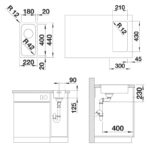 BLANCO SOLIS 180-IF roostevaba valamu 526114 joonis