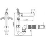 Sifoon ruumi säästva toruga köögivalamule 137287
