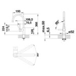 BLANCO CANDOR köögisegisti 523120 joonis