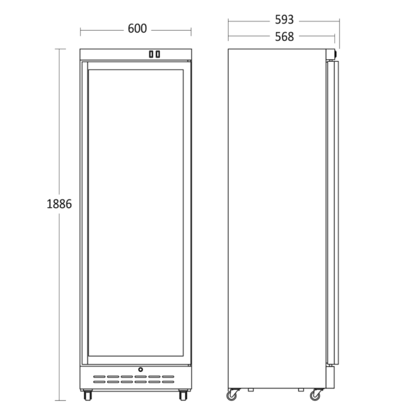 Scandomestic vitriinkülmik DC389BD