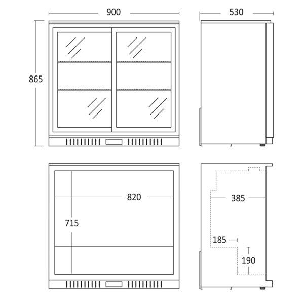 Scandomestic vitriinkülmik SC211SLE joonis