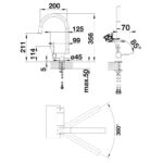 BLANCO CORESSA-F L köögisegisti 521544 joonis