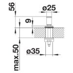 BLANCO LIVIA põhjaklapi juhtnupp joonis