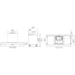 Integreeritav õhupuhasti kööki Elica INN 2.0 joonis