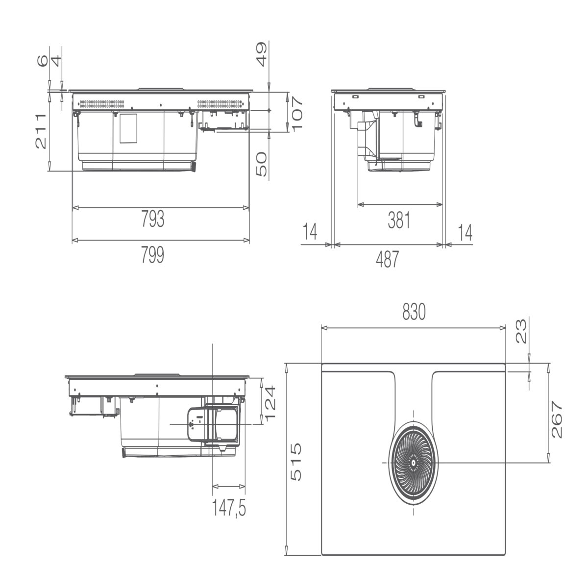 Pliidiplaat õhupuhasti ELICA NIKOLATESLA ONE EVO BLA83