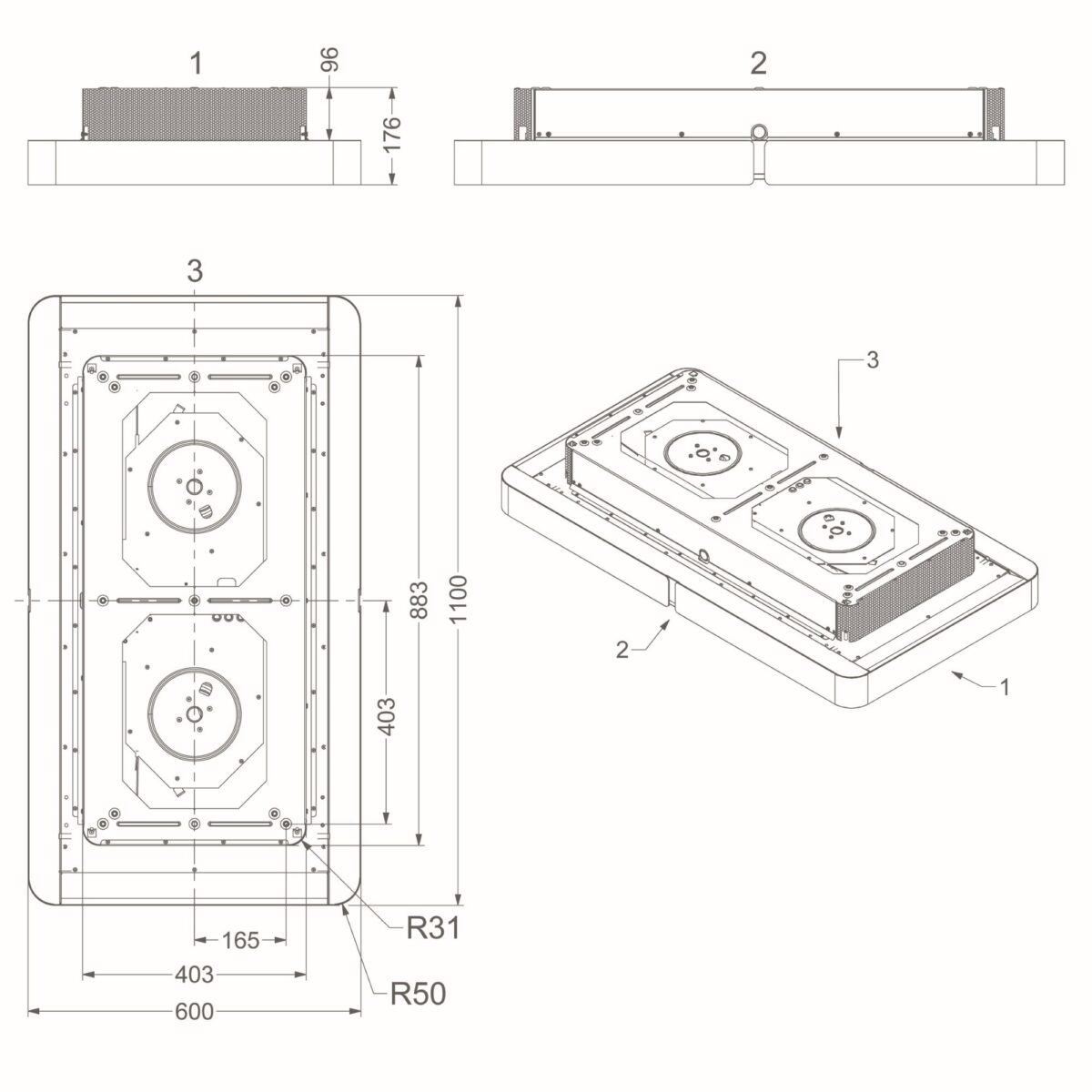 Laekinnitusega õhupuhasti Novy Cloud 232