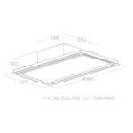 Õhupuhasti Elica HILIGHT GLASS H16 WHA100 joonis