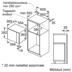 Integreeritav mikrolaineahi Bosch BFL554MB0 - Image 3