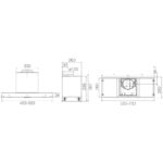 Integreeritav õhupuhasti ELICA HIDDEN 2.0 joonis