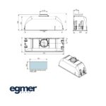 Integreeritav õhupuhasti FALMEC INCASSO MURANO joonis