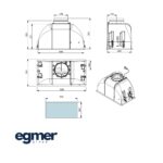 Integreeritav õhupuhasti FALMEC INCASSO MURANO joonis