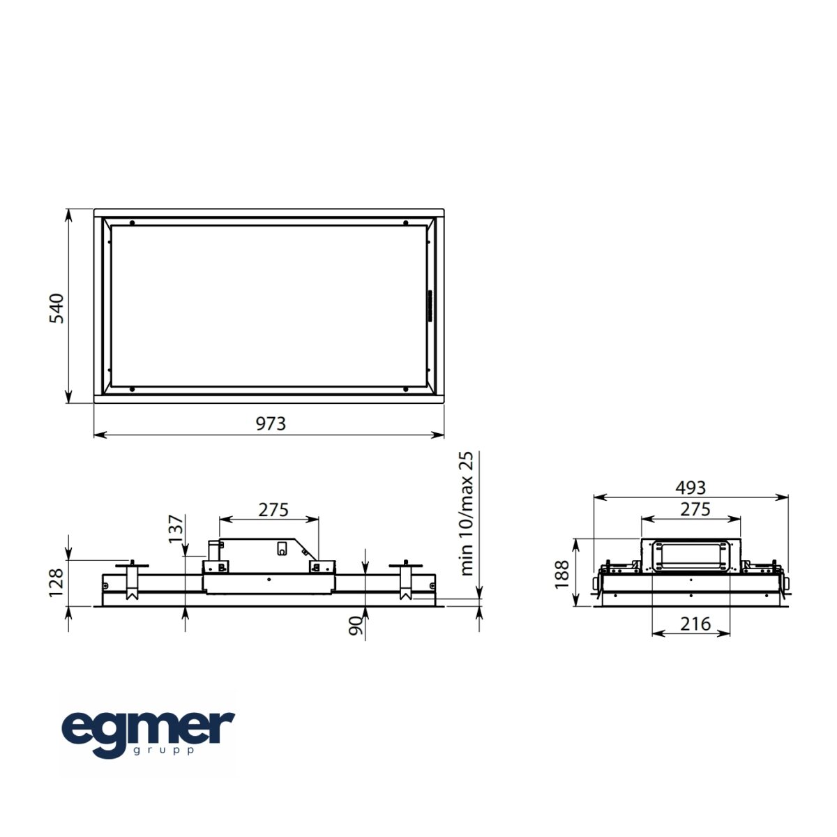 Õhupuhasti FALMEC NUBE 90 valge joonis