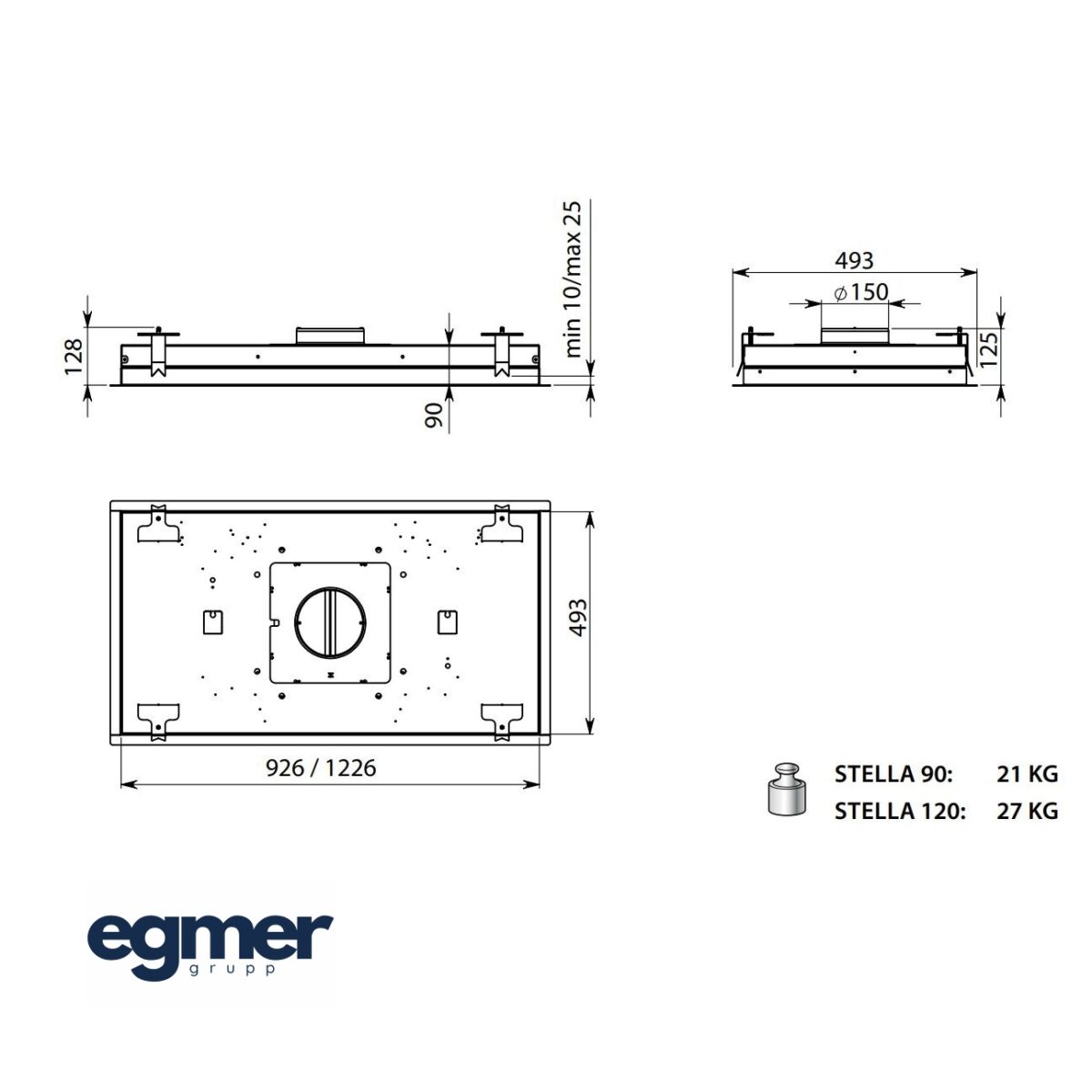 Õhupuhasti FALMEC STELLA Plus joonis