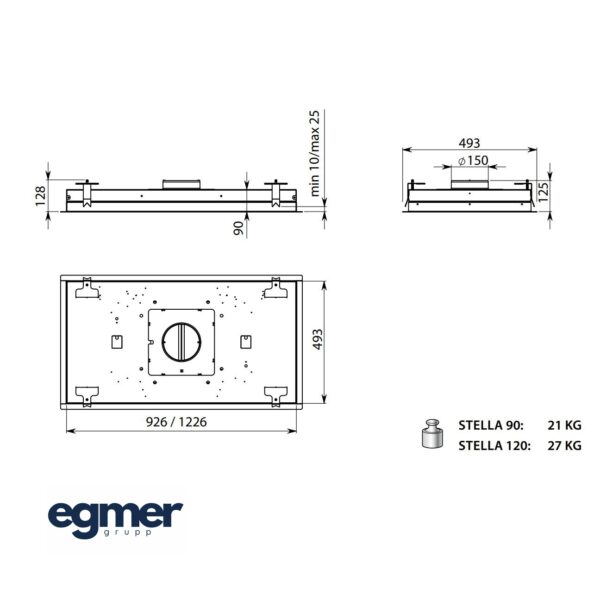 Õhupuhasti FALMEC STELLA Plus joonis