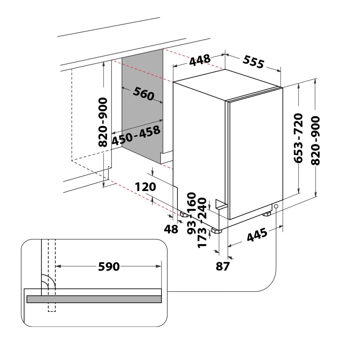 Integreeritav nõudepesumasin Whirlpool WSIC3M27 - Image 6