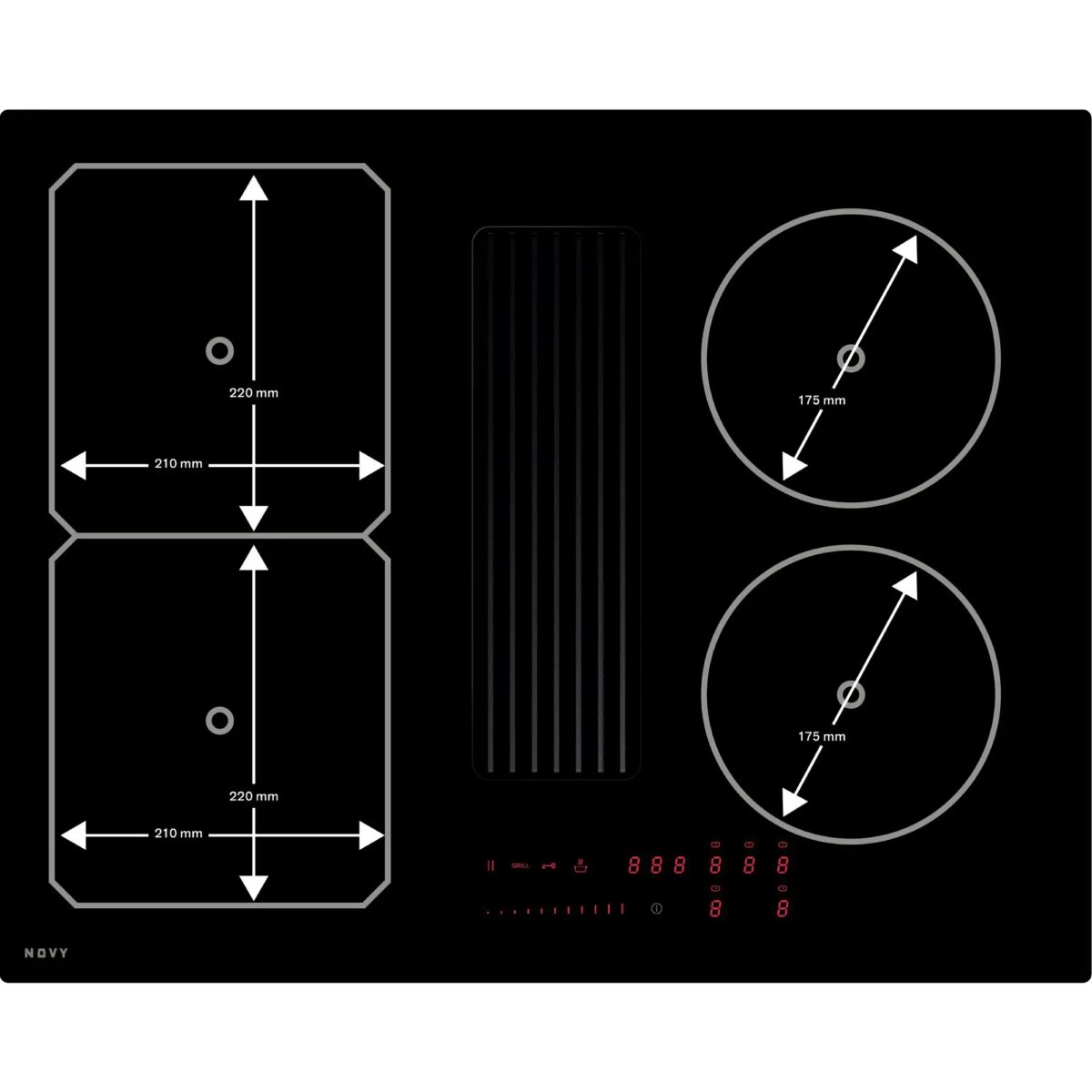 NOVY Easy 65 pliidiplaat koos õhupuhastiga 1881 - Image 2