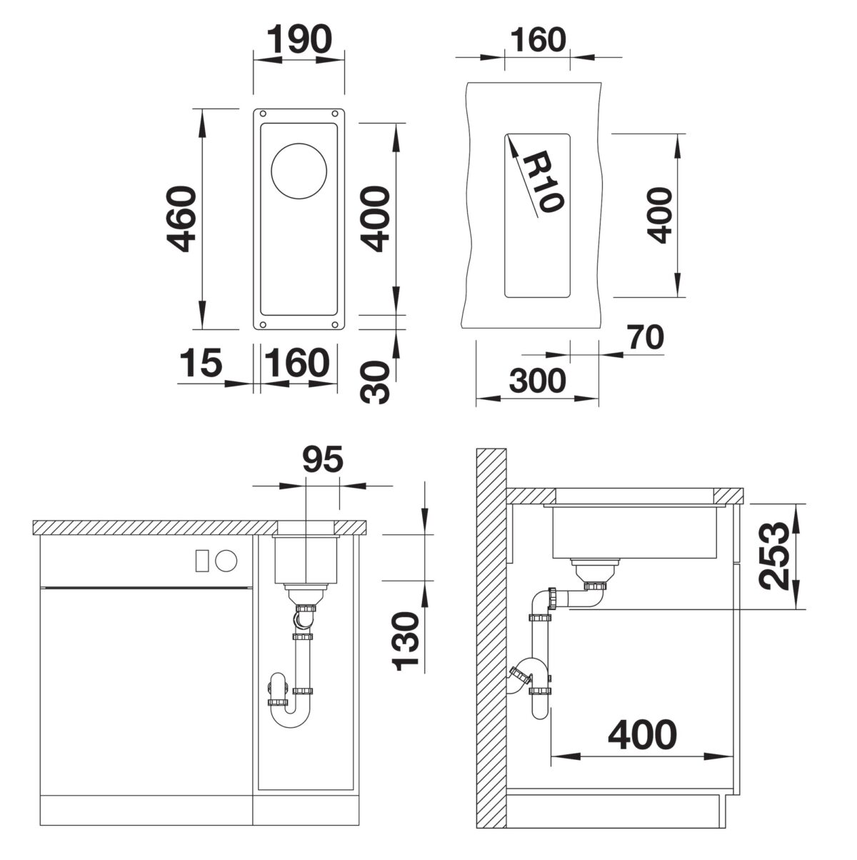 BLANCO SUBLINE 160-U altpaigaldatav valamu - Image 10
