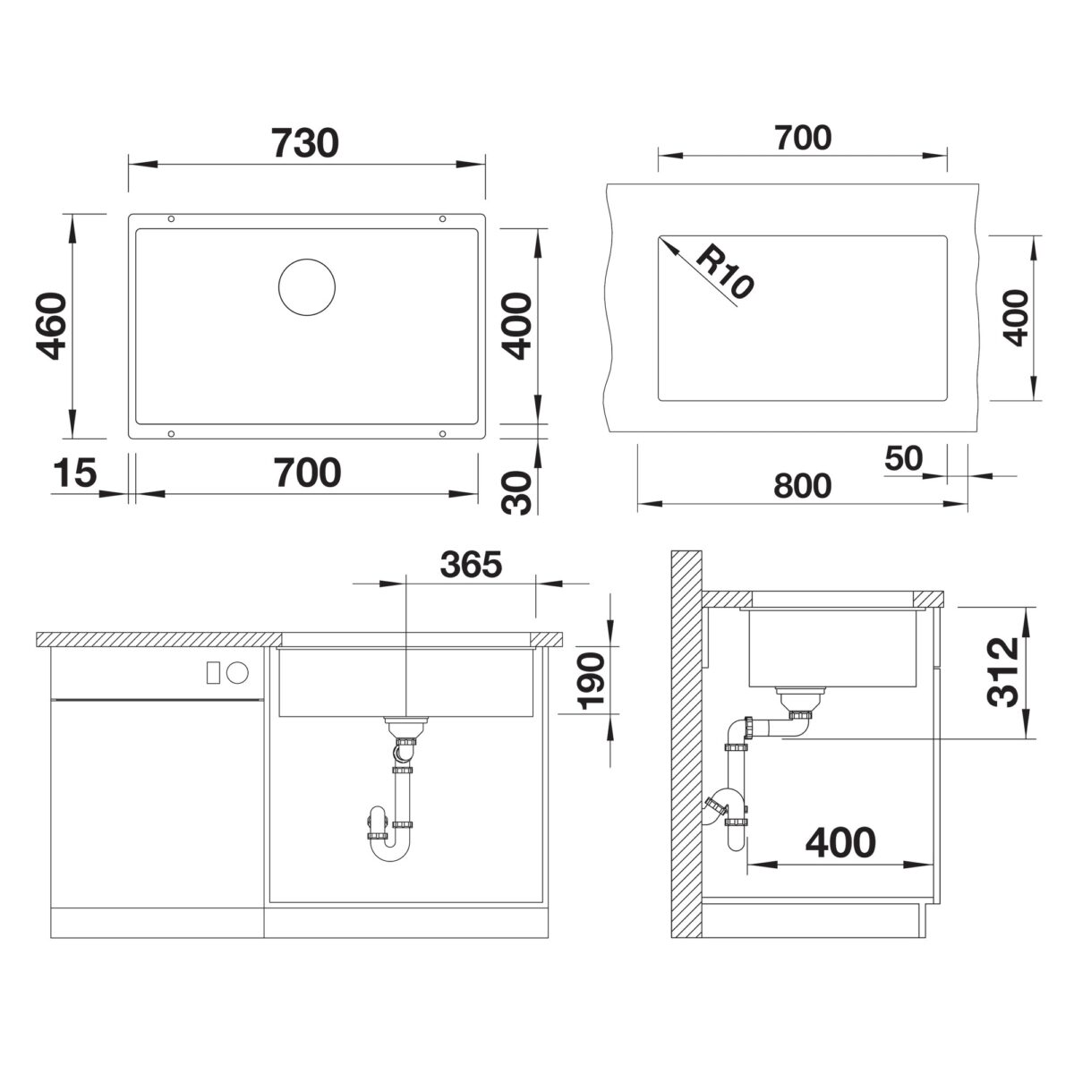BLANCO SUBLINE 700-U valamu loominguline disain - Image 10