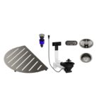 BLANCO OOVALON valamu komponendid satiin plaatina