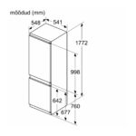 Integreeritav külmik-sügavkülmik Bosch KIN86VSE0